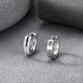 wholesale 925 Sterling Silver Black Stripe Huggie Hoop Earrings-0-3
