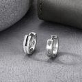 wholesale 925 Sterling Silver Black Stripe Huggie Hoop Earrings-0-3