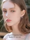 TOUPOP Sterling Silver Flamingos Hoop Earrings For Women-0-1