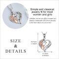 wholesale 925 Sterling Silver Angel & Wolf Heart Pendant Necklaces I love you Gifts for Girls and Women-0-4
