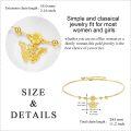 wholesale 9K Gold Daisy Flower & Butterfly Charm Adjustable Chain Anklet  for Women and Girls-0-4