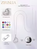 wholesale  S925 Sterling Silver Alexandrite Mom Necklace, 1CT Natural Birthstone Pendant for Women, Heart Jewelry Gift for Mother, Mother-in-Law, Birthday, Mothers Day, Anniversary-0-2