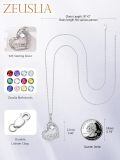 wholesale 925 Sterling Silver Heart Mom Pendant Necklace With Pink Cubic Zirconia For Women-0-2