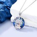 wholesale 925 Sterling Silver Blue Crystal Tree of Life Pendant Yoga Meditation Sports Music s for Women-0-3