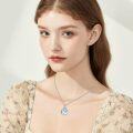 wholesale 925 Sterling Silver Blue Moonstone Rose Necklace – 16th Birthday Gift for Her-0-5