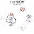 wholesale 925 Sterling Silver Cute Dog Heart Necklace s For Women Dog Lover-0-3