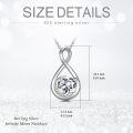 wholesale TOUPOP April Birthstone Necklace For Women Diamond Necklace Pendant 927 Sterling Silver Infinity Love Moon Jewelry Birthday Christmas Gifts For Women Mom Wife Girlfriend -0-5
