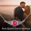 wholesale 925 Sterling Silver Ruby and Mustard Seed Celtic Knot Pendant Necklace for Women-0-2