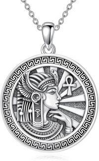 wholesale 925 Sterling Silver & Gemstone Cleopatra Egyptian Necklace, 18 Adjustable, Hypoallergenic, Gift Box-Cleopatra