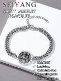 wholesale Sterling Silver St. Francis Bracelet  - Patron Saint of Animals Gift for Men & Women-0-4