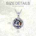 wholesale 925 Sterling Silver Mother Daughter Locket Necklace Wholesale With Abalone Shell And Photo Insert-0-4