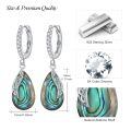 wholesale 925 Sterling Silver Teardrop Abalone Earrings With Celtic Knot Design-0-2