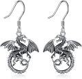 wholesale 925 Sterling Silver Dragon Drop Earrings for Women and Girls-0-0
