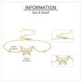 wholesale 14k Gold Butterfly Bracelet Wholesale With Crystal Accents And Adjustable Chain-0-3