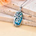 TOUPOP Sterling Silver Turquoise Tree Of Life Pendant Necklace Gift-0-3