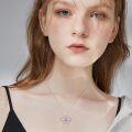 wholesale 925 Sterling Silver Pink Opal Butterfly Pendant Necklace - Elegant Charm s for Her-0-2