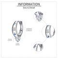 wholesale 925 Sterling Silver Star Moon Heart Hoop Earrings Platinum Plated Blue Cz-0-2