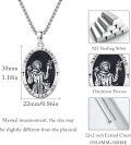 wholesale 925 Sterling Silver Saint Francis Patron of Animals and Nature Pendant Necklace for Men & Women-0-2