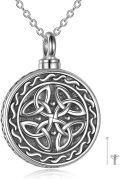 wholesale 925 Sterling Silver Celtic Knot Urn Necklace for Ashes Heart Pendant Cremation Jewelry for Ashes Keepsake Necklace Irish Gifts for Women Girls-0-0