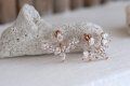 wholesale 925 Sterling Silver Plated Rose Gold  Marquise Cut Cubic Zirconia Floral Front Back Jacket Earrings-0-2