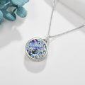 wholesale 925 Sterling Silver Cat Tree of Life Keepsake Pendant with Abalone Shell and Funnel Set - Memorial Jewelry for Women-0-2