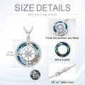 TOUPOP Sterling Silver Compass Necklace Jewelry Gift For Women-0-1