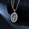 wholesale 925 Sterling Silver &  Religious Medal Pendant Necklaces for Women Men Catholic s (Virgin Mary)-0-2