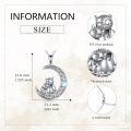 wholesale 925 Sterling Silver Owl Family Moon Pendant Necklaces for Women Girls s-0-3