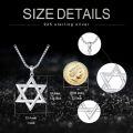 wholesale 925 Sterling Silver Gold Plated Star of David Pendant  - Evil Eye Protection Jewelry for Men Women-0-4