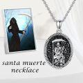 wholesale 925 Sterling Silver Grim Reaper Pendant Necklace for Men Women Gothic s-0-4