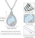 wholesale 925 Sterling Silver Teardrop Blue Fire Opal Urn Pendant Necklace with Funnel and Fill Tool - Keepsake Jewelry for Ashes-0-3