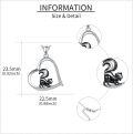 wholesale 925 Sterling Silver Heart-Shaped Squirrel Pendant Necklace for Women and Girls-0-3