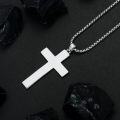 wholesale 925 Sterling Silver Square Cross Pendant  - Mens Womens Christian Religious -0-2