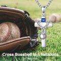wholesale 925 Sterling Silver Sports Ball Cremation Keepsake Pendant Necklace  with Funnel Kit and Engraved Message Forever in My Heart - Baseball Football Cross Urn Jewelry for Ashes-0-3