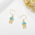 wholesale 14K Gold Jellyfish Opal Drop Earrings - Christmas Gifts for Her-0-1