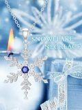 TOUPOP Sterling Silver Snowflake Pendant Necklace Winter Frozen Jewelry Gift-0-4