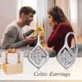 wholesale 925 Sterling Silver Celtic Knot Design Leverback Earrings for Women (Irish-Inspired)-0-1