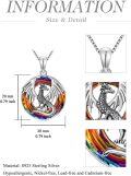 wholesale TOUPOP Dragon Necklace Sterling Silver Dragon Pendant Necklace With Crystal Jewelry Birthday Christmas Gifts For Women Her Wife Mom -0-4