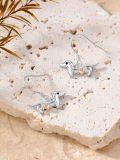 wholesale 925 Sterling Silver Dachshund Dog Love Heart Drop Earrings Gift for Women Girls-0-3