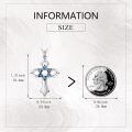 wholesale 925 Sterling Silver Cross Pendant With Star Of David Abalone Inlay-0-1