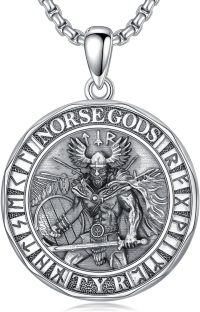 wholesale 925 Sterling Silver Norse God Tyr Pendant Necklace  Viking Jewelry for Men-D02-Viking Tyr
