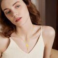 wholesale 925 Sterling Silver Heart Rose Key Pendant Necklace-0-3