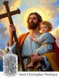 wholesale 925 Sterling Silver Saint Christopher Medal Pendant Necklaces for Men & Women - Religious Protection  Ideas-0-2