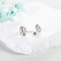 wholesale 925 Sterling Silver Cute Guinea Pig Rose Flower Stud Earrings for Women Girls  4g-0-1