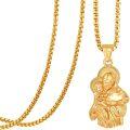 wholesale Gold 925 Sterling Silver Saint Anthony Pendant Chain Necklace for Women and Men Catholic Religious -0-0