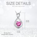 wholesale TOUPOP October Birthstone Necklace For Women Pink Tourmaline Necklace Pendant 927 Sterling Silver Infinity Love Moon Jewelry Birthday Christmas Gifts For Women Mom Wife Girlfriend -0-5
