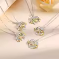TOUPOP Sterling Silver Birthstones Personalized Love Infinity Necklace-0-4