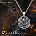 wholesale 925 Sterling Silver Celtic Knot Evil Eye Protection Necklace with Black Devil's Eye Pendant and   for Women-0-4