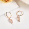 wholesale Sterling Silver Gold Rose Gold Black Angel Wing Dangle Earrings for Women-0-1