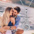 wholesale 925 Sterling Silver Mustard Seed Celtic Knot Infinity Pendant Necklace for Women Girls Faith  45cm Chain Length-0-4